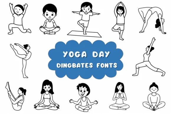 Yoga Day by Natchuta — Dingbats Font