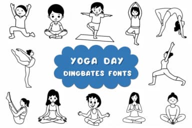 Yoga Day by Natchuta — Dingbats Font — thumbnail 1