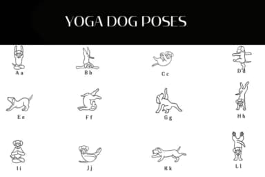 Yoga Dog Poses by Heartcraft Atelier — Dingbats Font — thumbnail 2