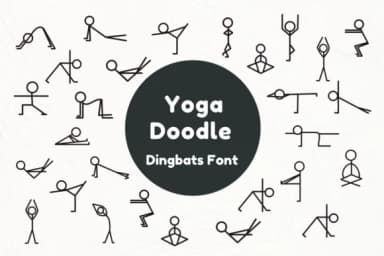 Yoga Doodle by Nun Sukhwan — Dingbats Font — thumbnail 1