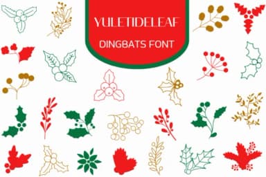 Yuletideleaf by Heartcraft Atelier — Dingbats Font — thumbnail 1