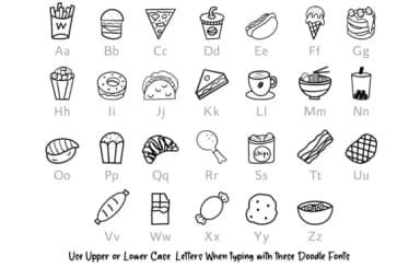 Yummy Food by digitalplannerland — Dingbats Font — thumbnail 2