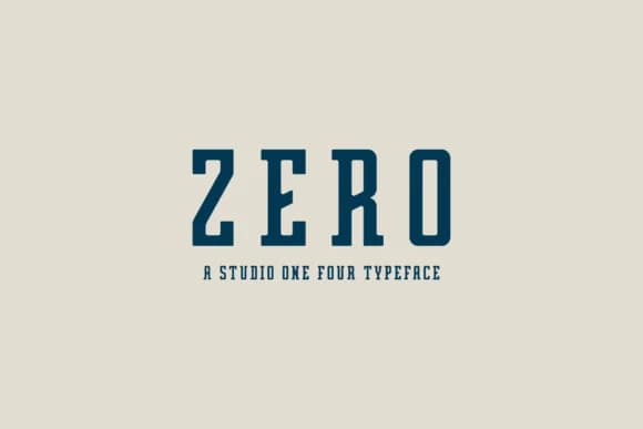 Zero by Studio One Four — Slab Serif Font