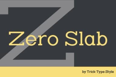 Zero Slab by Trick Type Style — Slab Serif Font — thumbnail 1