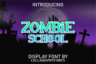 Zombie School by CalligraphyFonts — Slab Serif Font — thumbnail 1