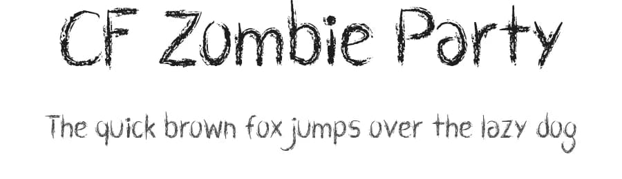 CF Zombie Party by Cloutierfontes — Script Handwritten Font