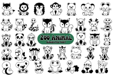 Zoo Animal by Chonada — Dingbats Font — thumbnail 1