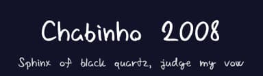 Chabinho 2008 by Chabinho — Script Handwritten Font — thumbnail 2