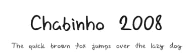 Chabinho 2008 by Chabinho — Script Handwritten Font — thumbnail 1