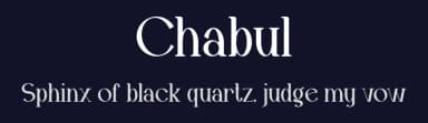 Chabul by Gilang Ternadho — Serif Font — thumbnail 2