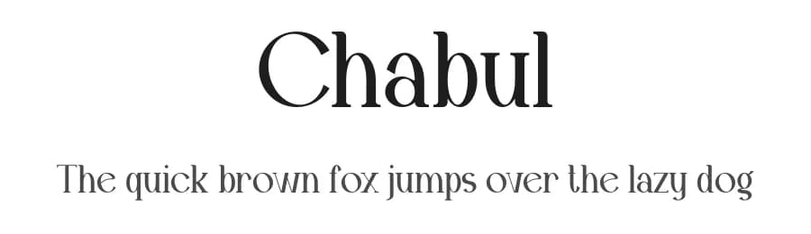 Chabul by Gilang Ternadho — Serif Font
