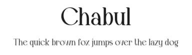 Chabul by Gilang Ternadho — Serif Font — thumbnail 1