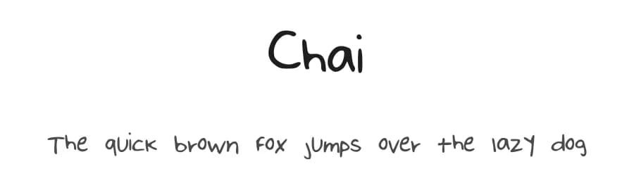 Chai by Carli Smith — Script Handwritten Font