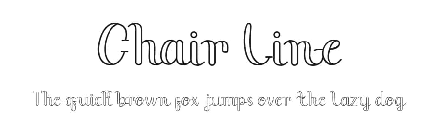 Chair Line by nomlimofont — Script Handwritten Font