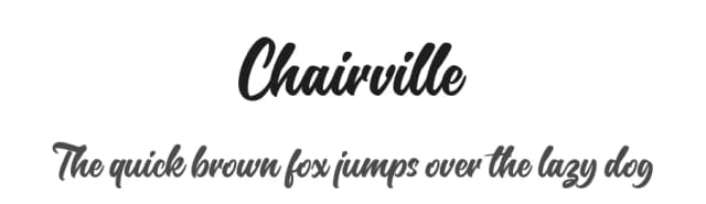 Chairville by Susi Type — Script Handwritten Font