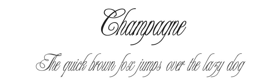 Champagne — Script Handwritten Font