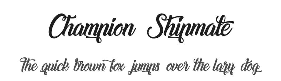 Champion Shipmate by Cat.B — Script Handwritten Font