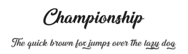 Championship by Cat.B — Script Handwritten Font — thumbnail 1