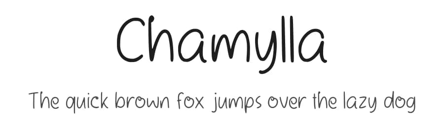 Chamylla by Aisyah — Script Handwritten Font
