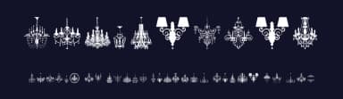 Chandelier by Woodcutter — Dingbats Font — thumbnail 2