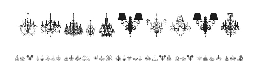 Chandelier by Woodcutter — Dingbats Font