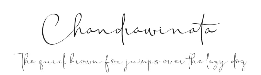 Chandrawinata by zulkhairilettering — Script Handwritten Font