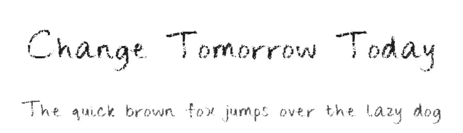 Change Tomorrow Today by Kimberly Geswein — Script Handwritten Font