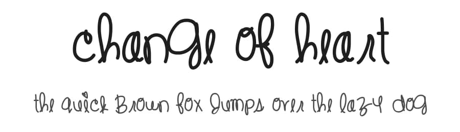 Change Of Heart by Des Gomez — Script Handwritten Font