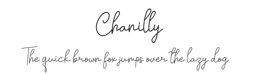 Chanilly by Nabila — Script Handwritten Font