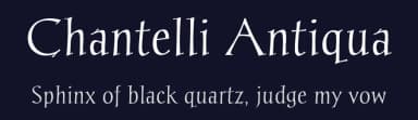 Chantelli Antiqua by Bernd Montag — Sans Serif Font — thumbnail 2