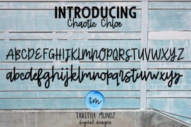 Chaotic Chloe Font by tabitha_beam — Script Handwritten Font — thumbnail 2