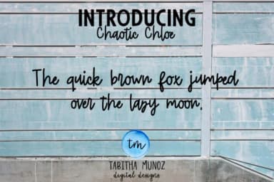 Chaotic Chloe Font by tabitha_beam — Script Handwritten Font — thumbnail 3