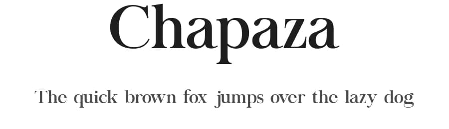Chapaza by Steve Gardner — Serif Font