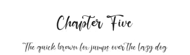 Chapter Five by Kong Font — Script Handwritten Font — thumbnail 1