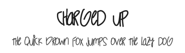 Charged Up by Des Gomez — Script Handwritten Font