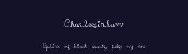Charleesinluvv by Charlee Sathiraboot — Script Handwritten Font — thumbnail 2
