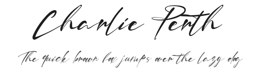 Charlie Perth by fhammadiq std — Script Handwritten Font — preview 1