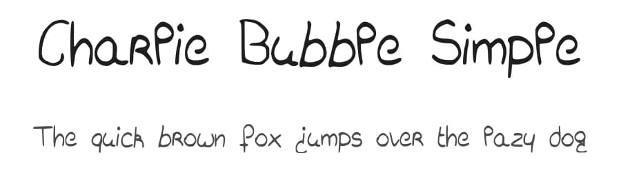 Charlie Bubble Simple by Charlie Lbrth — Script Handwritten Font