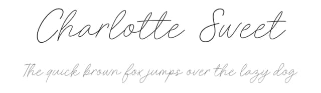 Charlotte Sweet by Seno Aji — Script Handwritten Font