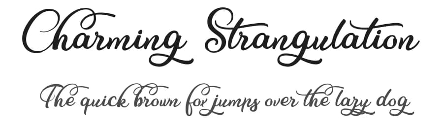 Charming Strangulation by Octotype | Thomas Boucherie — Script Handwritten Font