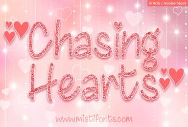 Chasing Hearts Font by Misti — Script Handwritten Font — thumbnail 1