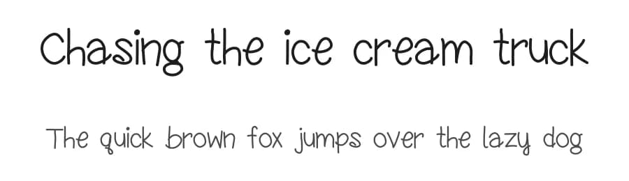 Chasing the ice cream truck by Sabrina Schleiger — Script Handwritten Font