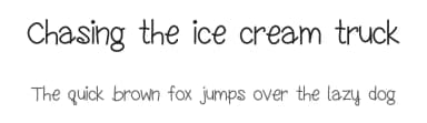 Chasing the ice cream truck by Sabrina Schleiger — Script Handwritten Font — thumbnail 1