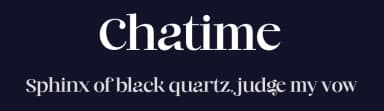 Chatime by Dean Nugraha — Serif Font — thumbnail 2