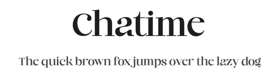 Chatime by Dean Nugraha — Serif Font