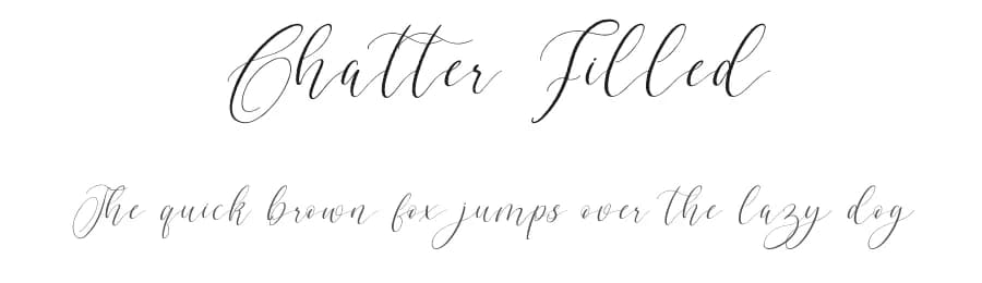 Chatter Filled by Nathatype — Script Handwritten Font