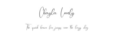 Chayla Lovely by niyos — Script Handwritten Font — thumbnail 1