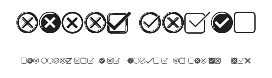 Check Icons by Vladimir Nikolic — Dingbats Font