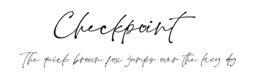 Checkpoint by Behind the Ink — Script Handwritten Font