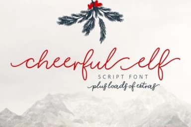 Cheerful Elf Font by Creativeqube Design — Script Handwritten Font — thumbnail 1